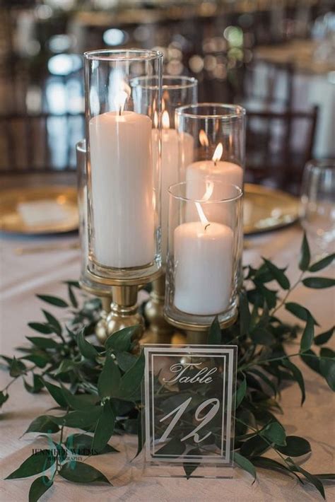 20 Romantic Wedding Centerpieces With Candles Roses And Rings