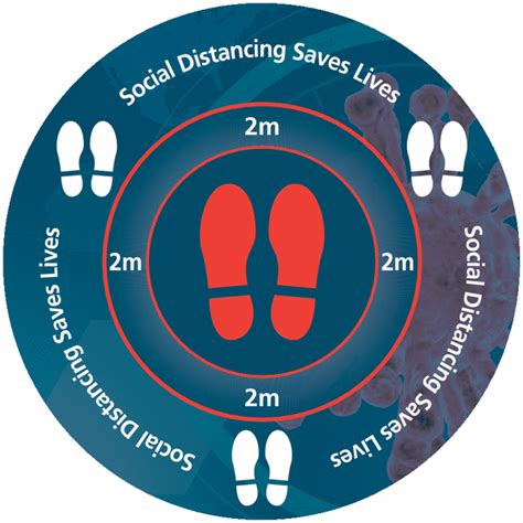 Social Distancing Social Distancing Saves Lives Floor Sign Seton