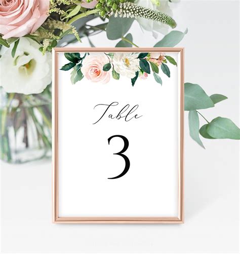 Table Numbers Template Wedding Table Numbers Printable Numbers | Etsy | Wedding table numbers ...