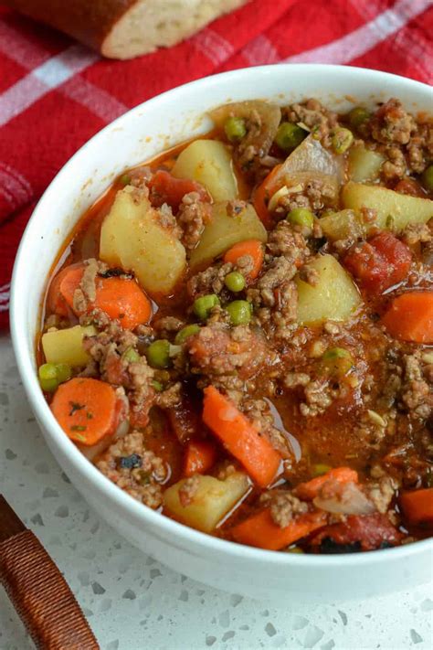 Hamburger Stew One Easy Quick And Economical Meal