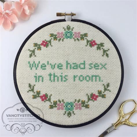 Cross Stitch Pattern Weve Had Sex In This Room Diy Etsy