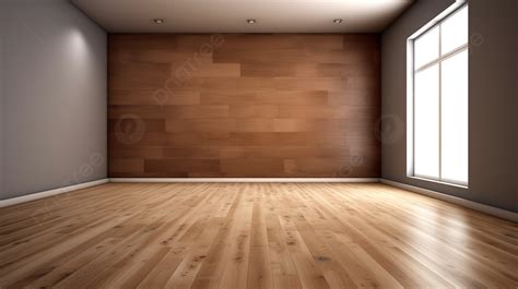 Plain Wall And Wooden Floor In An Empty 3d Room Background Room Window