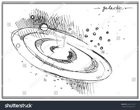 Sketch Spiral Galaxy Milky Way Stock Vector 360121916