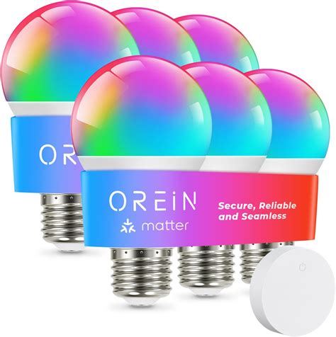 Orein Matter Smart Light Bulbs With Remote Control Reliable Wifi Light