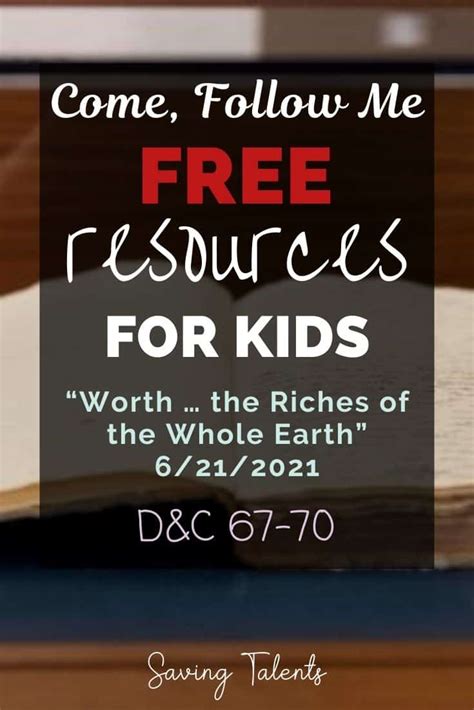 Come Follow Me 6212021 Devotionals And Fhe For Kids