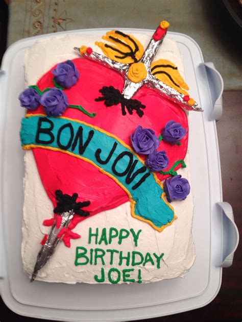 Bon Jovi Birthday Cake For Joe Happy Birthday Joe Cake Birthday Cake