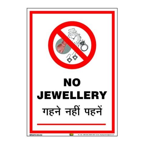 Mr Safe No Jewellery Sign Sunboard A4 825 Inch X 117 Inch