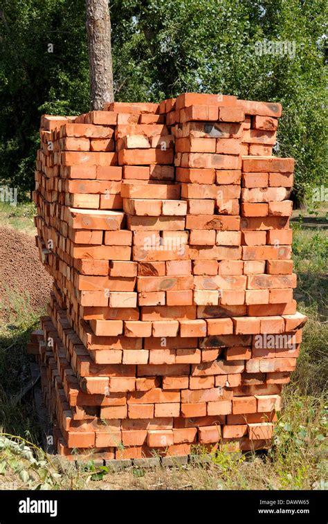 Bricks On Pallets Stock Photo Alamy