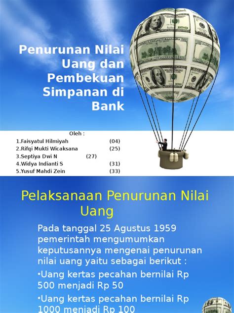 Bank bjb memiliki 940 lokasi pelayanan yang tersebar di 10 kota di indonesia. Penurunan Nilai Uang Dan Pembekuan Simpanan Di Bank