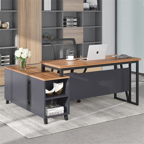 Buy Tribesigns Large L Shaped Desk 55 Inches Executive Office Desk