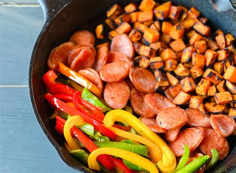 Healthy Sausage Pepper And Potato Skillet 90 10 Nutrition