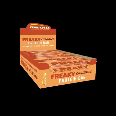 Maxim Maxim Freaky Caramel Proteinbar 55g 1pk A 12 Stk Kosttilskudd