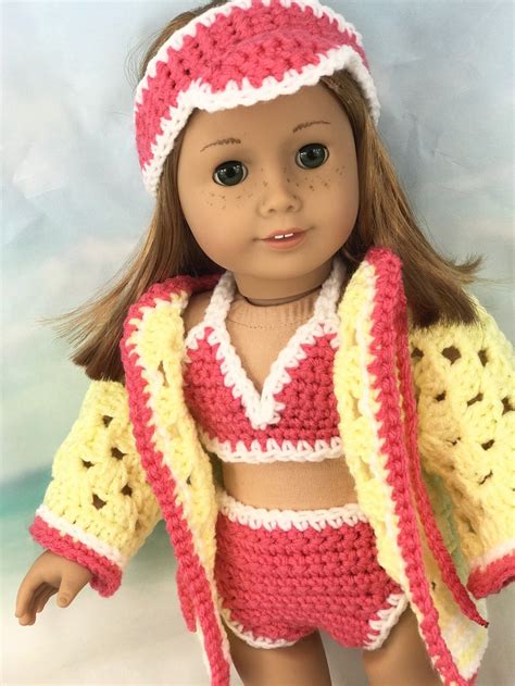 crochet pattern 18 doll swimsuit outfit adoring doll clothes crochet doll clothes patterns