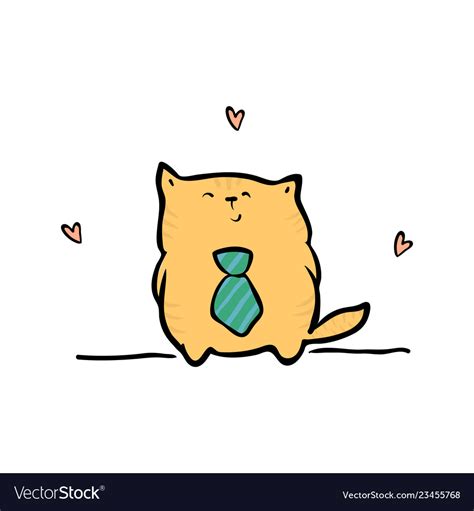 Download Funny father cat happy fathers day greeting card Vector Image