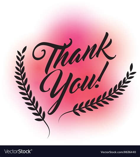 Thank You Card Design Royalty Free Vector Image