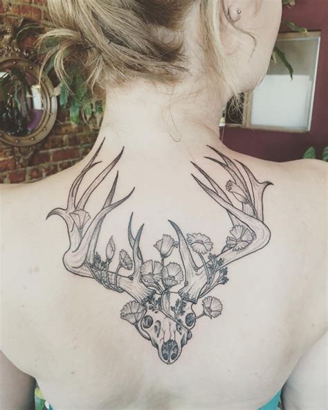 Deer Antler Tattoos Women