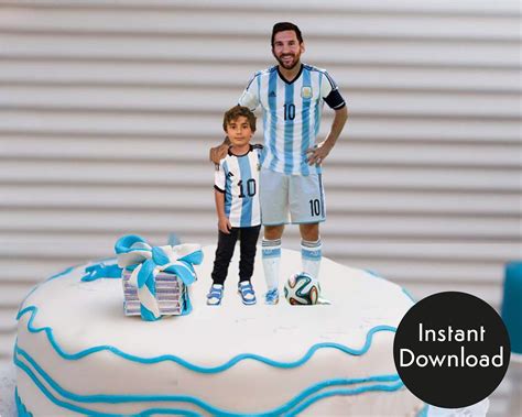 Personalized Messi Cake Topper With Photo Customizable Messi Etsy