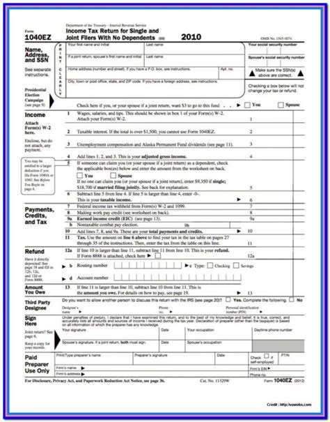 Irs Form 1040ez 2012 Printable Form Resume Examples E2m256meva
