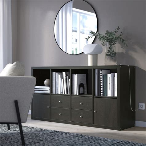 ikea kallax insert with 2 drawers black brown 33x33 cm good furniture good furniture