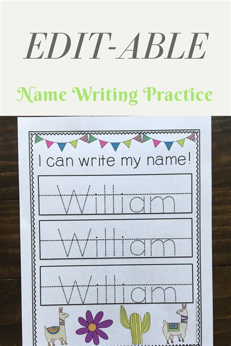 Printable Name Writing Practice