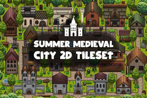 Summer Medieval City 2d Tileset