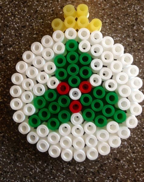 Christmas Bauble Ornament Hama Perler Beads By Alice Vickan