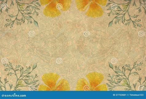 Vintage Yellow Flower Background Stock Image Image 27722601