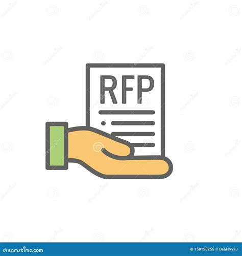 Rfp Icon Request For Proposal Concept Or Idea Stock Vector