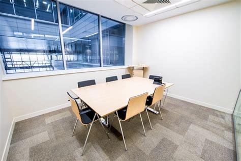 Premium Photo Empty Small Meeting Room Bright Modern Interior Glass