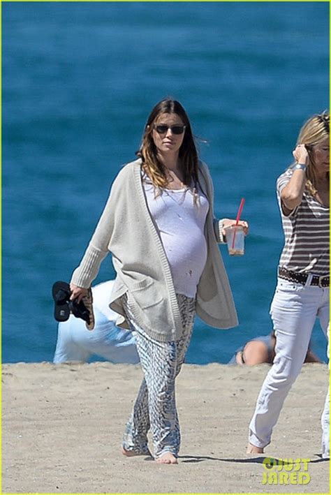 Full Sized Photo Of Pregnant Jessica Biel Decides To Skip Her Bikini At