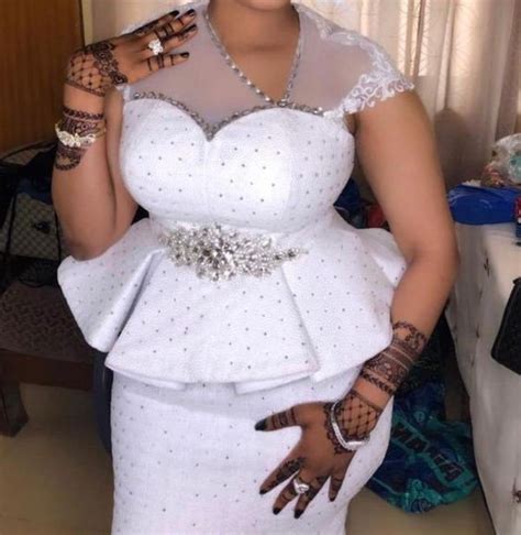 White Lace Aso Ebi Styles Catalogue For Women Latest 2019 Collection