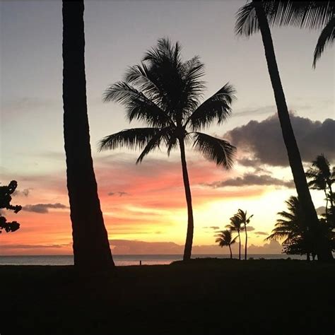 Koolina Beach Lagoon Sunset On The West Side Of Oahu Hawaii