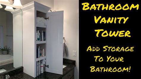 Diy Bathroom Countertop Vanity Tower Cabinet Youtube