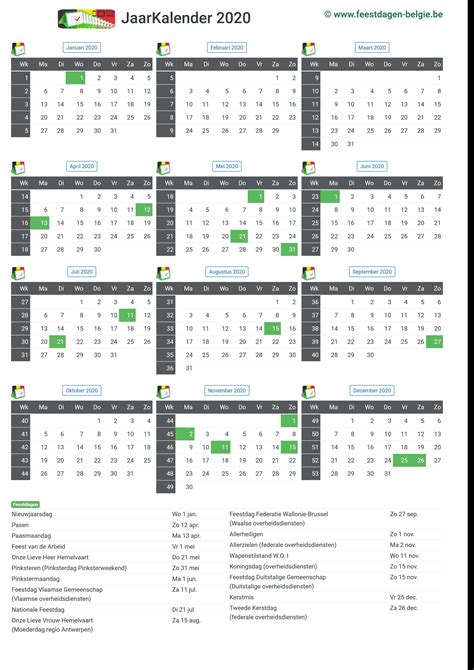 Jaarkalender 2021 en maandkalender 2021 nederland met weeknummers en feestdagen in excel, pdf, word printen gratis. Kalender 2020 Jaarkalender | Belgie Verlengde Weekends ...