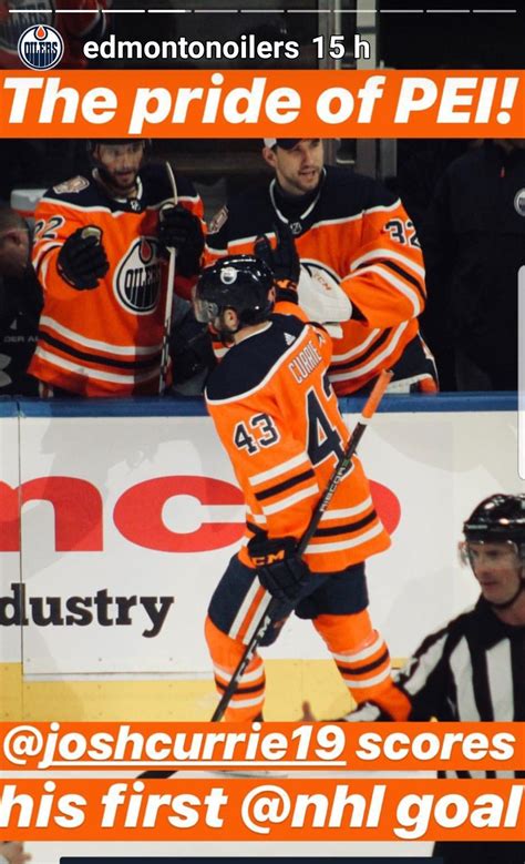 Josh Currie First Nhl Goal Feb 2019 Edmonton Oilers Hockey Comic
