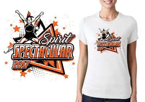 Front 2017 Spirit Spectacular Vector Logo Design For Cheer T Shirt