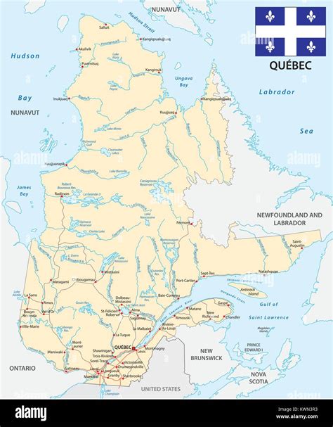 Road Map Of Quebec Province