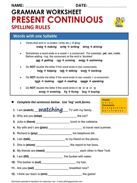Maybe you would like to learn more about one of these? English Grammar Present Continuous Spelling Rules Words ...