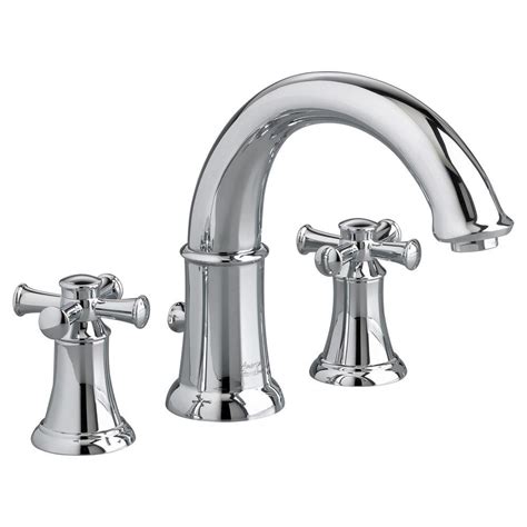 Replacing the spout and faucet handles on an old tub is one way to improve the bathroom's overall look quickly and easily. American Standard Portsmouth 2-Handle Deck-Mount Roman Tub ...
