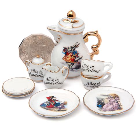 Reutter Alice In Wonderland Miniature Tea Set