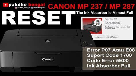 Cara mengatasi error 5200 pada printer canon ip2700. Cara Mengatasi Error 5b00 Printer Canon Mp237