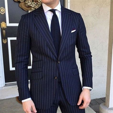 Men Blue Stripes Suit Stylish Designer Wedding Casual Dinner Suits