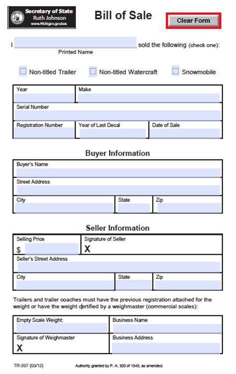 Free 6 Trailer Bill Of Sale Forms In Pdf Bill Of Sale Boat Motor And