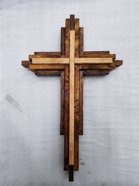 Handmade Wooden Cross Crucifix Wooden Cross Crafts Rustic Wood