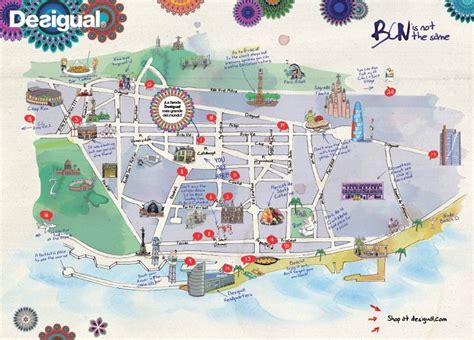 Saber más de este detallado mapa de barcelona en línea proporcionada por google mapa. Emme de Marta - Map of Barcelona for Desigual | Blog