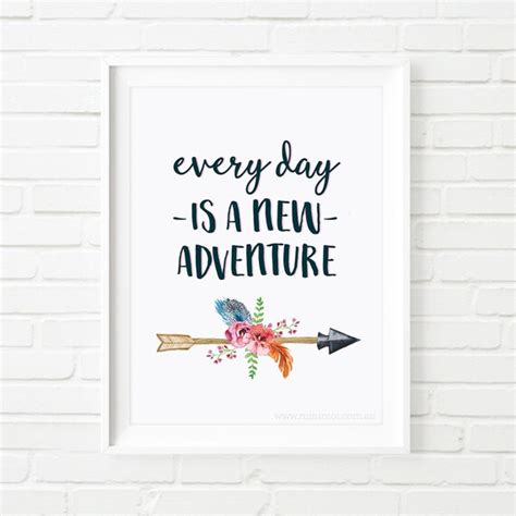 Printable Art Every Day Is A New Adventure Print Nursery