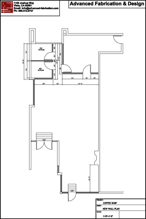 Barn sliders will be used to open and serve customers. Coffee Shop Plans | COFFEE SHOP FLOR PLAN ☕ Projekty ...