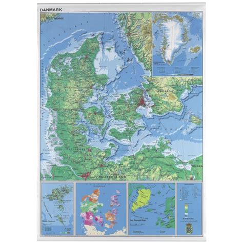 Med et danmarkskort i træ fra world in wood får du muligheden for at give dit hjem et. Danmarkskort plakat - lamineret 970 x 1370 mm - Køb ...