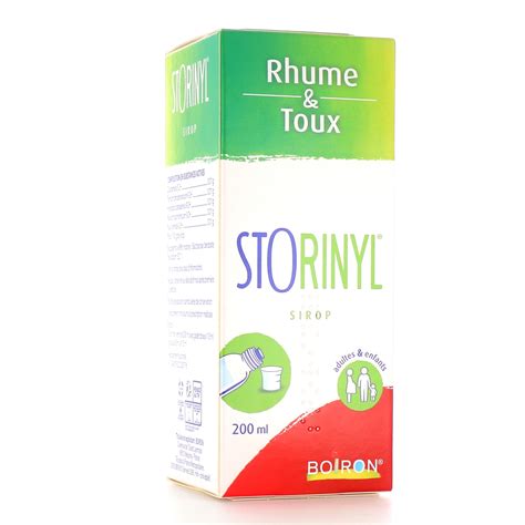 Boiron Storinyl Sirop Pour Le Rhume Et La Toux Médicament Homéopathique