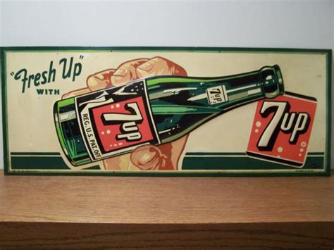 7up Wallpaper Vintage Soda Pop Signs Seven Up 7up Tin Sign Girl On